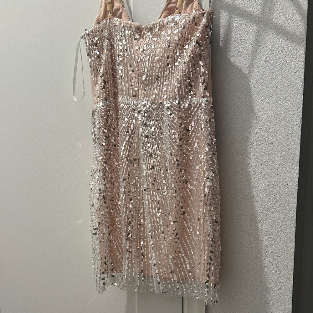 Dazzling Backless Silver Sequin Dress - image 6